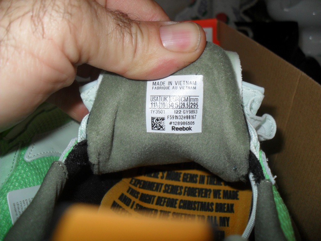 PYER MOSS X REEBOK EXPERIMENTAL FURY 4 TRAIL SIZE 45 (11.5 us) (no box)