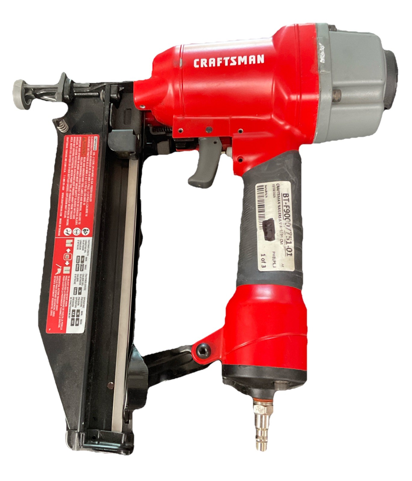 Craftsman CMPFN16SB Air Nailer BT-F90007751-01