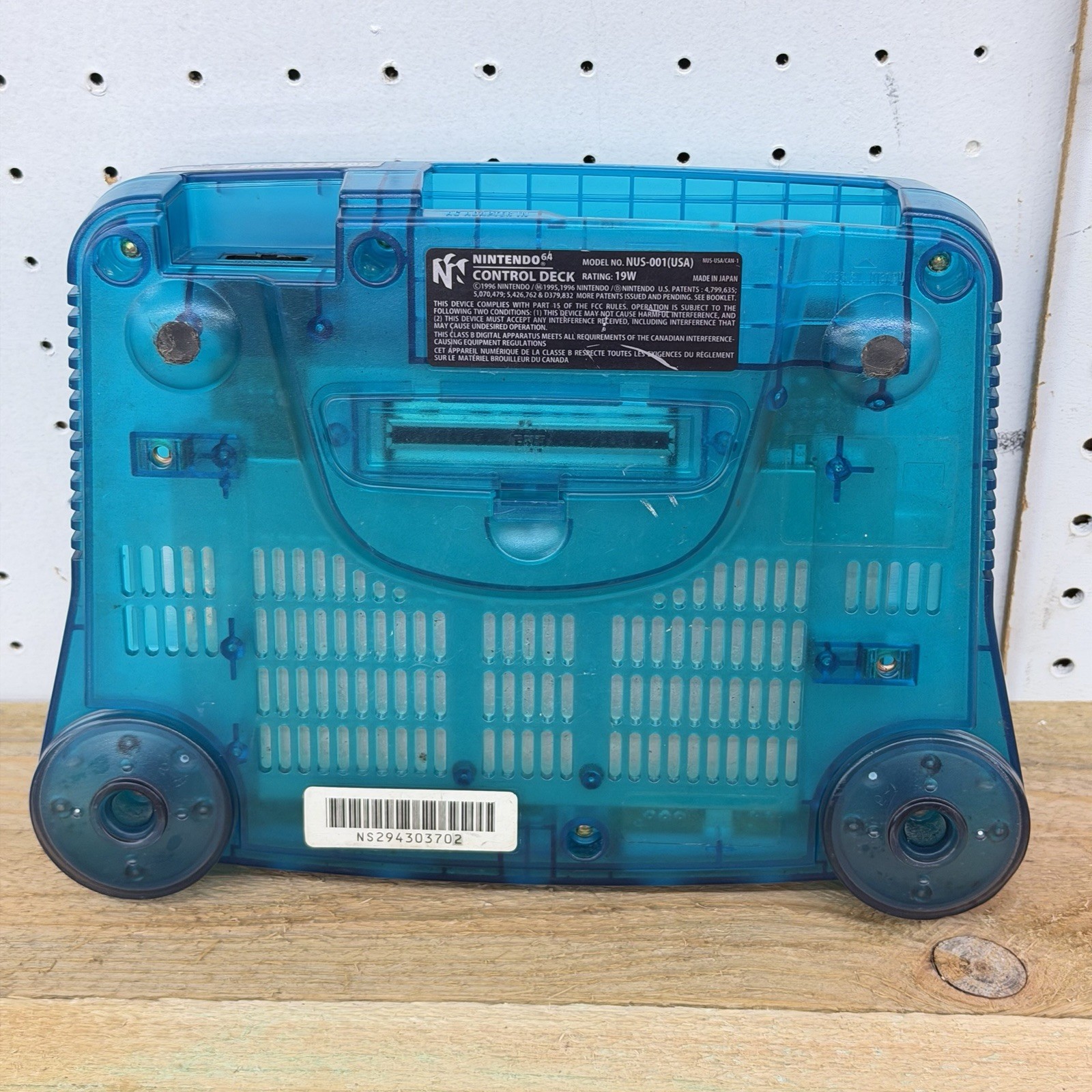 Nintendo 64 Funtastic Ice Blue Console No Controller Tested