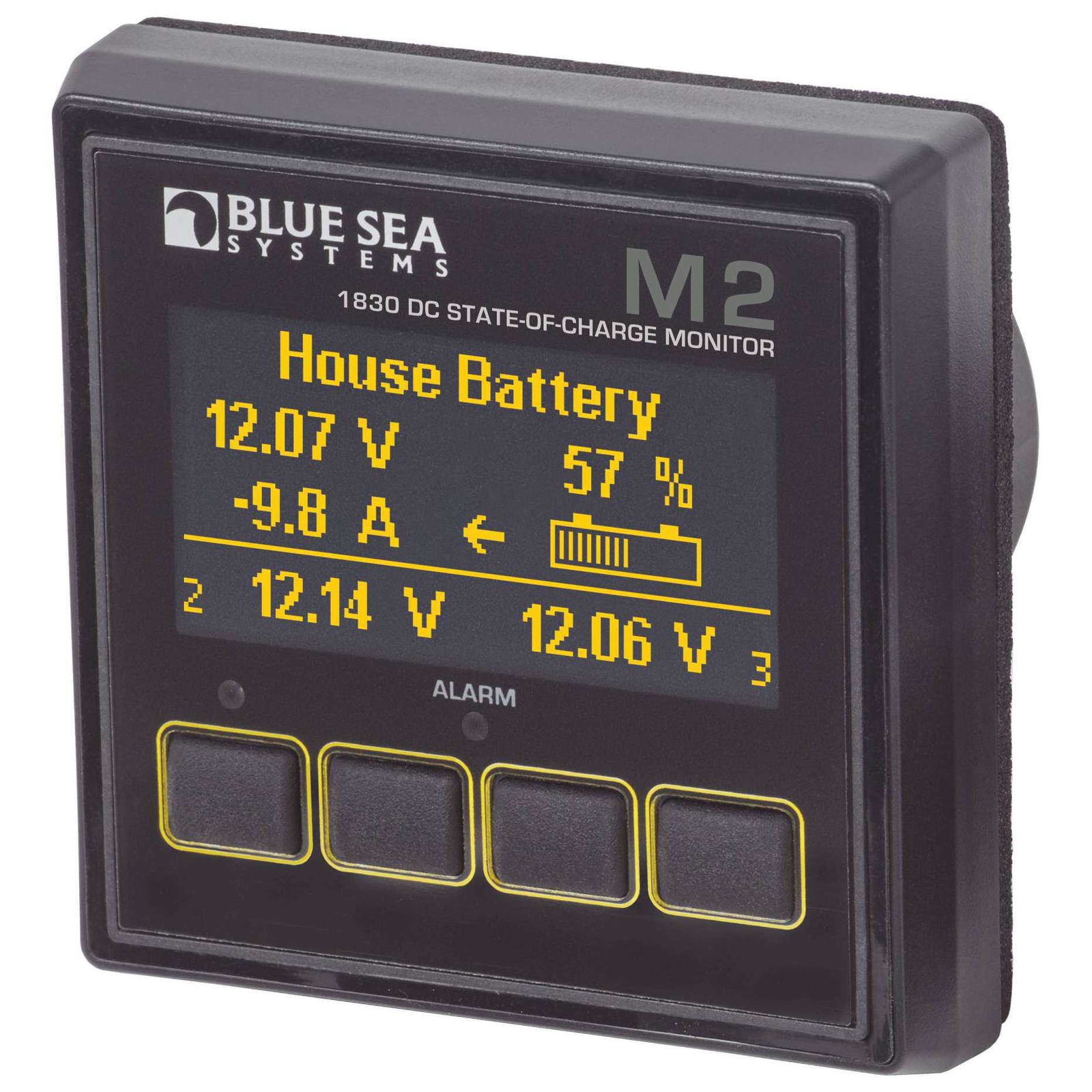 Blue Sea 1830 M2 DC State-of-Charge SoC Monitor OLED Display Marine Battery