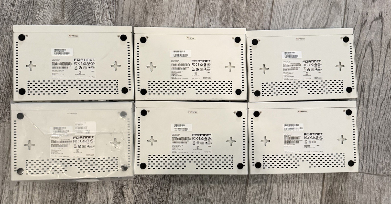 6 Set Lot Fortinet Fortigate-50E Security Firewall Initialized FG-50E w/Adapter