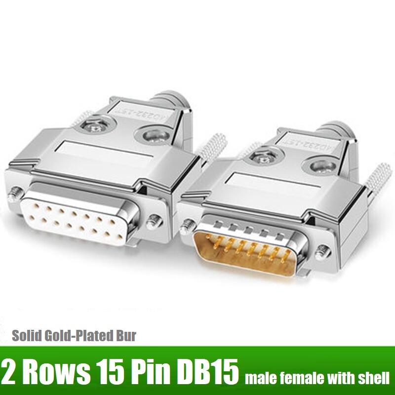 D-SUB DB15Core Male Female 15 Core Pinhole Two-Row Welding Wire Industrial Shell