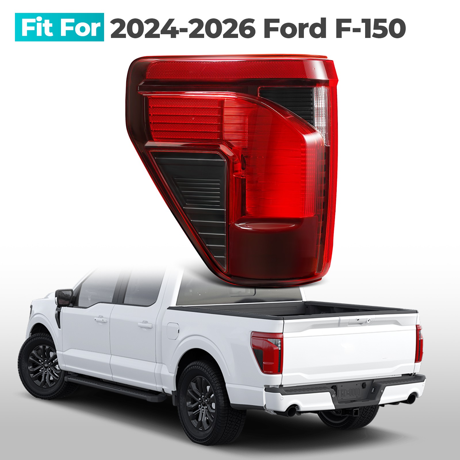 For 2024 2025 2026 Ford F-150 Halogen Tail Light w/ BSD Rear Left Driver Side LH