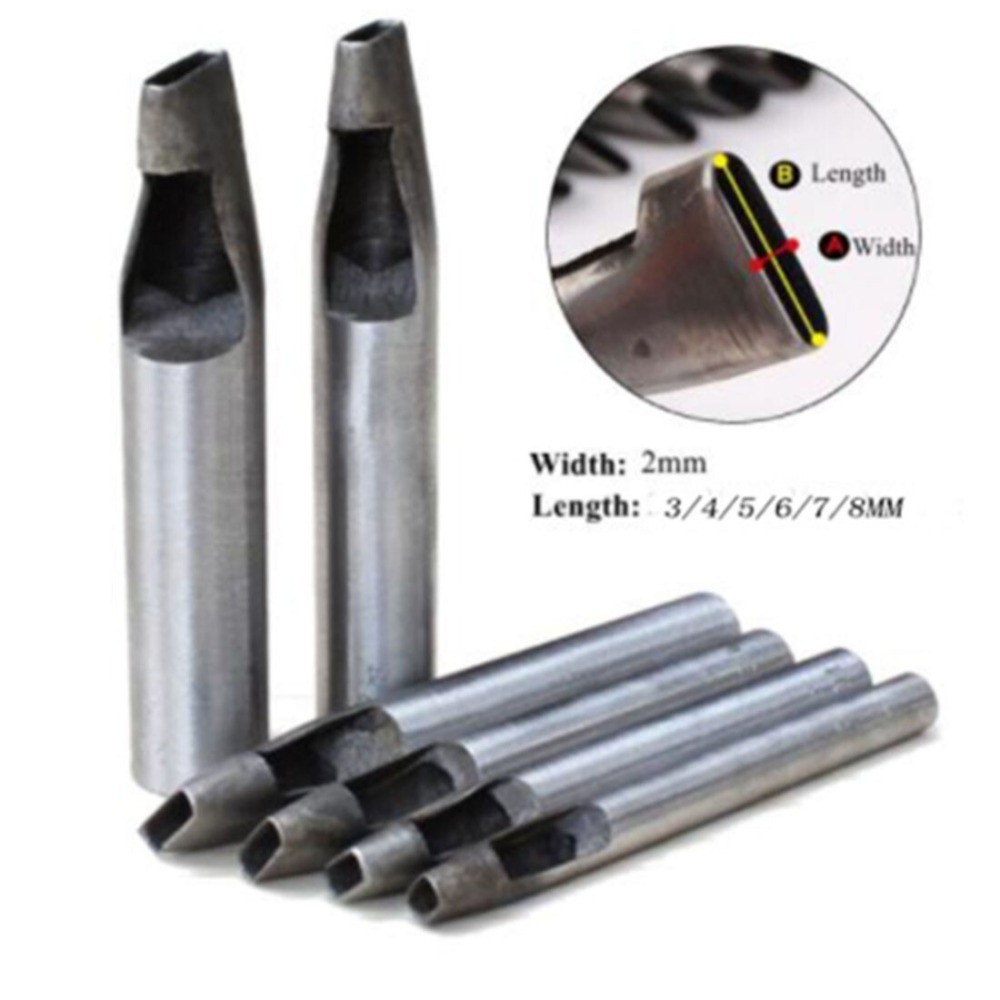 2mm*3/4/5/6/7/8mm 6 Pcs/Set ?Oval Shape Punch Cutter Leather DIY Tool Fittings