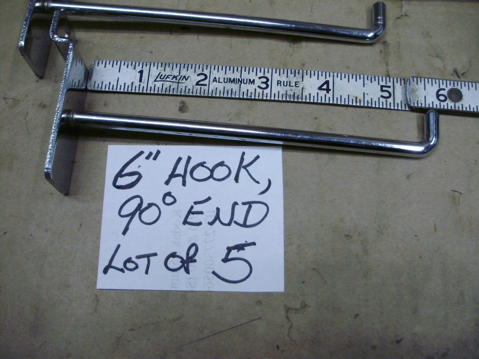 Slat Wall Board Chrome Hooks / Hangers, Various Lengths & Styles