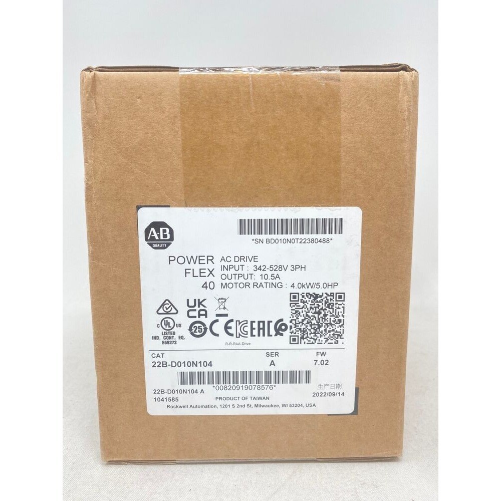 Sealed Allen-Bradley 22B-D010N104 /A PowerFlex 40 AC Drive US Free Tax·