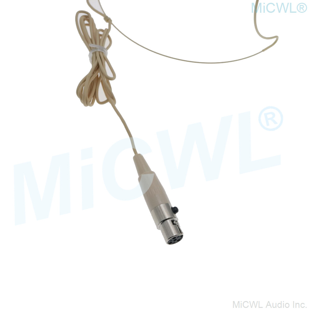 Beige Headset Microphone For Electro Voice EV Wireless earset Microphones 4Pin