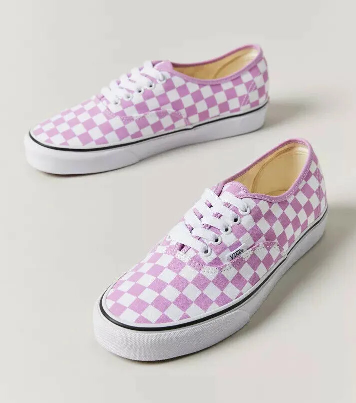 VANS Sneaker CHECKERBOARD Authentic Low Canvas PURPLE Men 7.5 8.5 Women 9 10 NIB