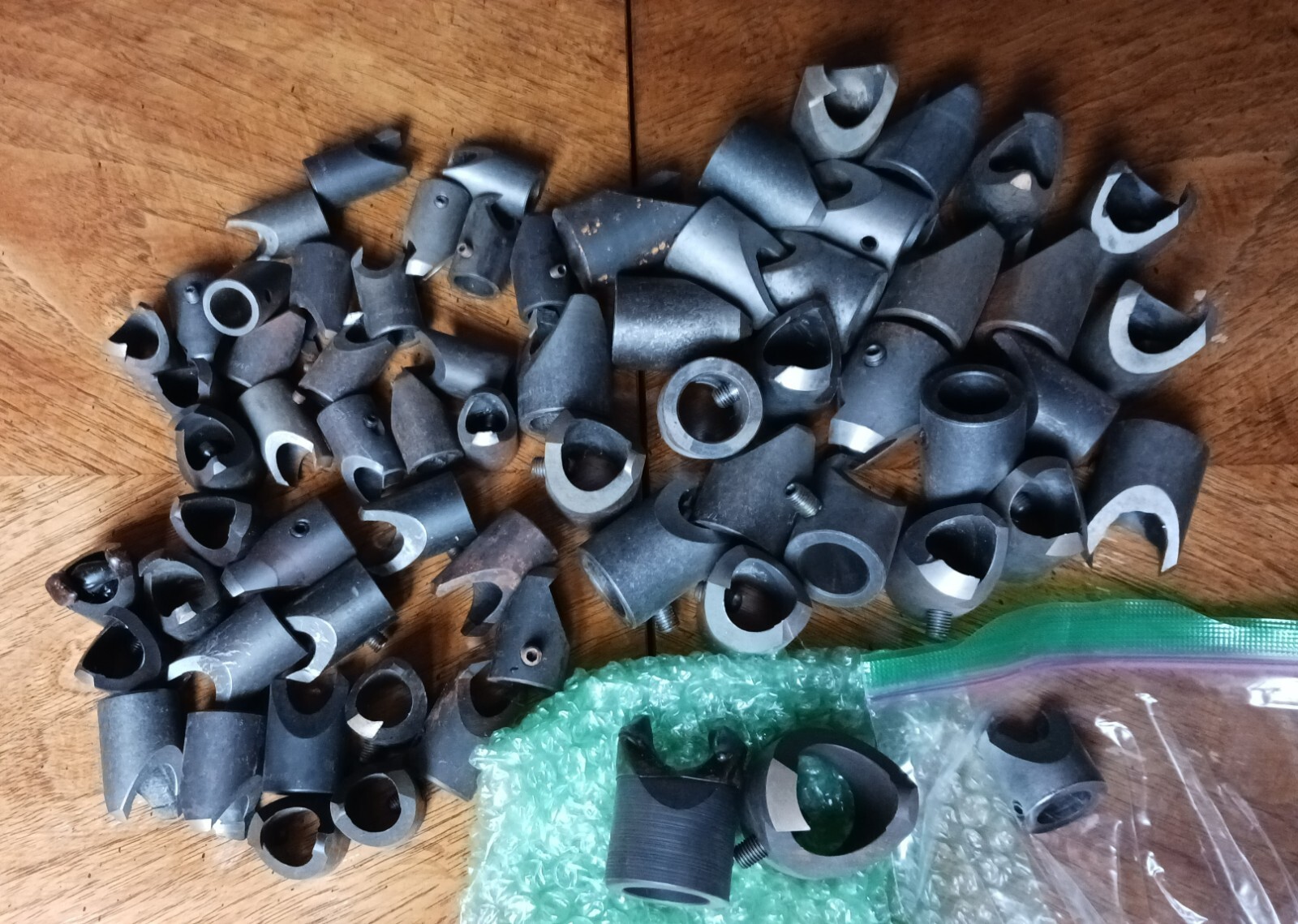 Lot of 13 lbs steel dozens of boring drill Industrial Steampunk art Projects
