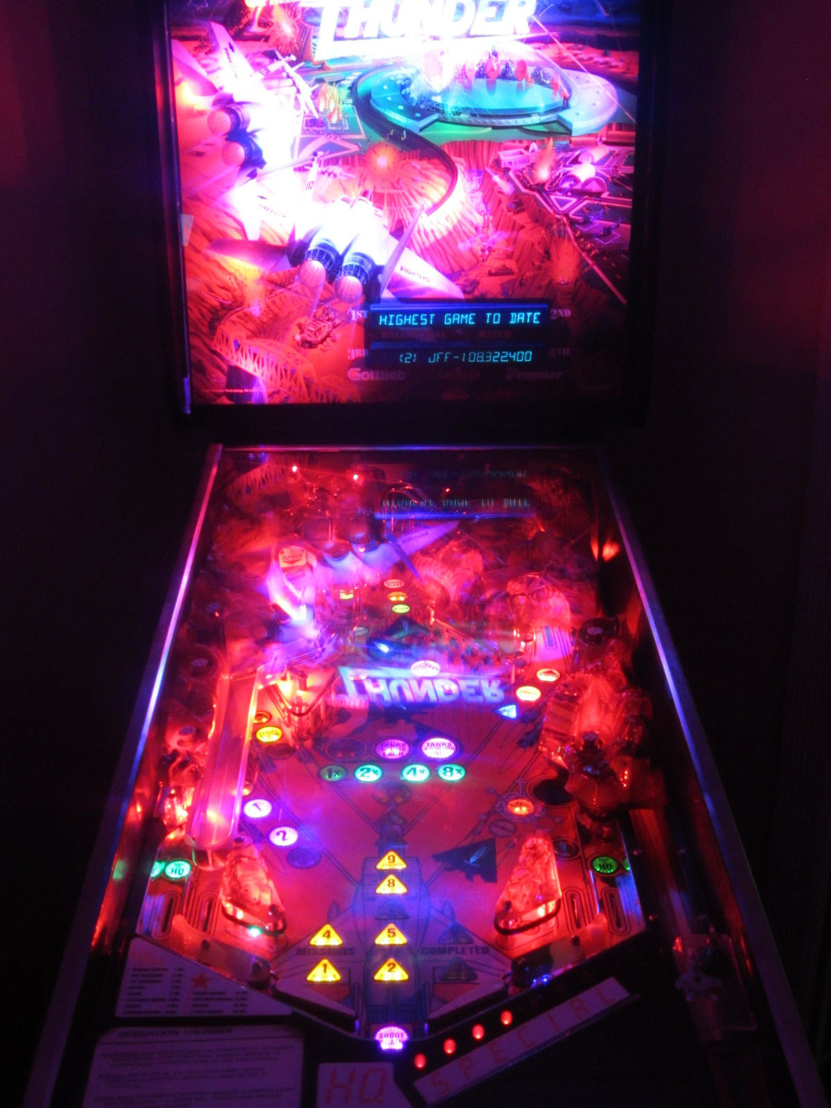 OPERATION THUNDER -NON GHOSTING Lighting Kit custom SUPER BRIGHT PINBALL LED KIT
