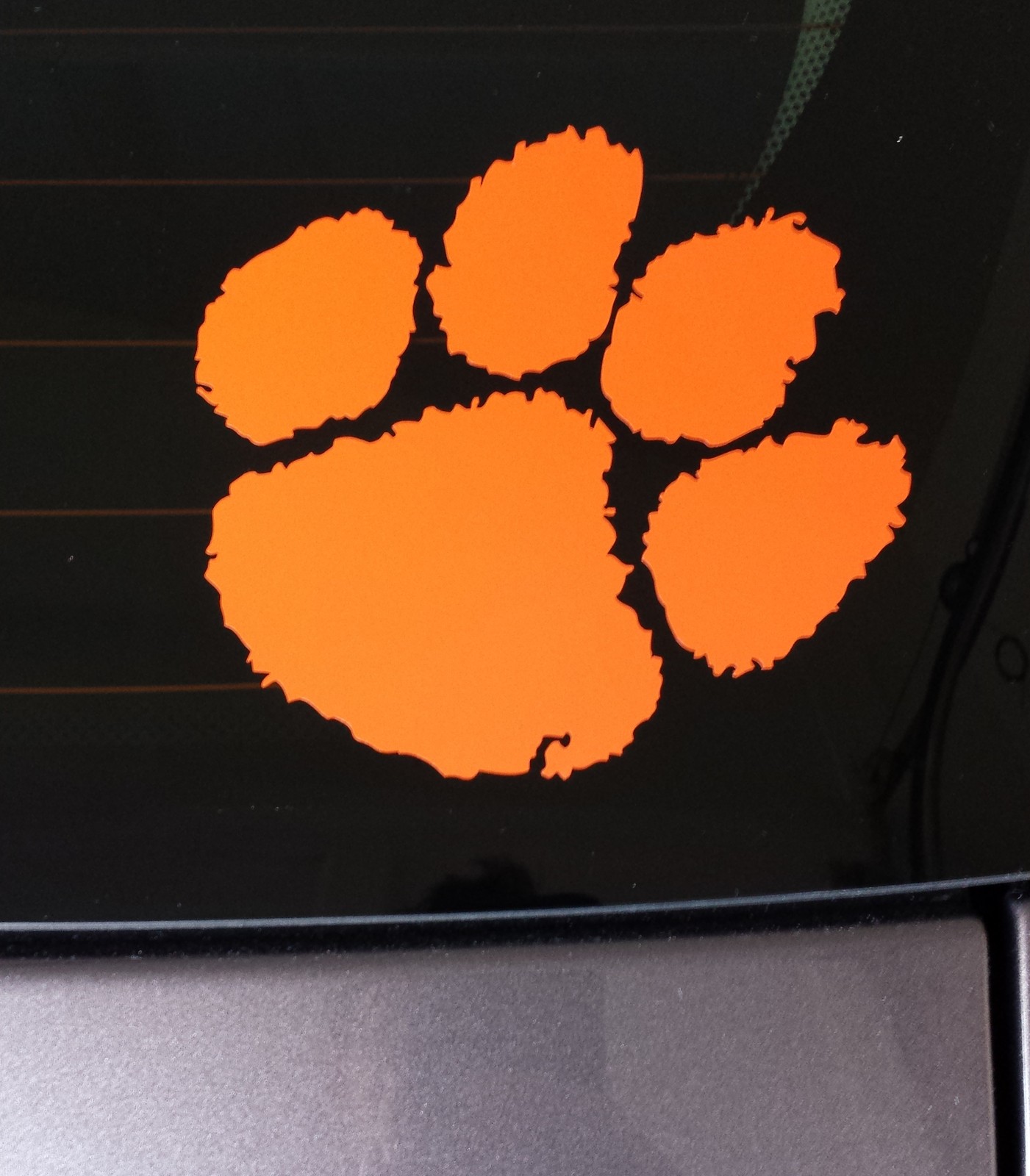 Clemson Tiger Paw Tigers Vinyl Car/Truck/SUV Orange Window Decals Stickers