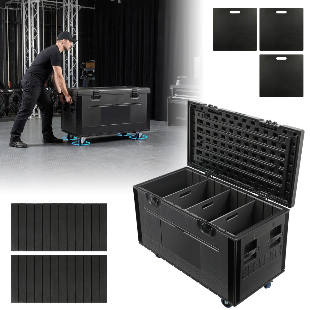 1-4X Waterproof Road Trunk Case Flight Case 1102 lb ATA Road Case 44"x22"x25"