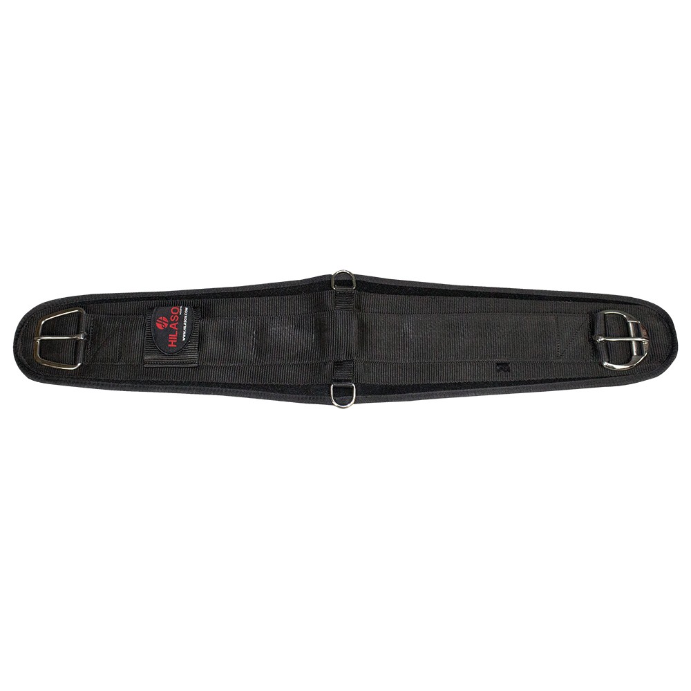 HILASON Western Horse Nylon Roper Saddle Cinch Girth Black Stainless Steel