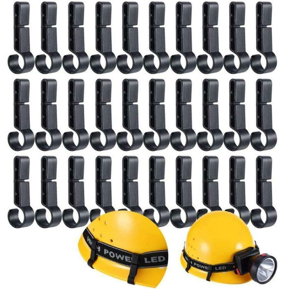 20Pcs Headlamp Clips Attachment Head Light Clamps Hard hat Safety Cap Hook g