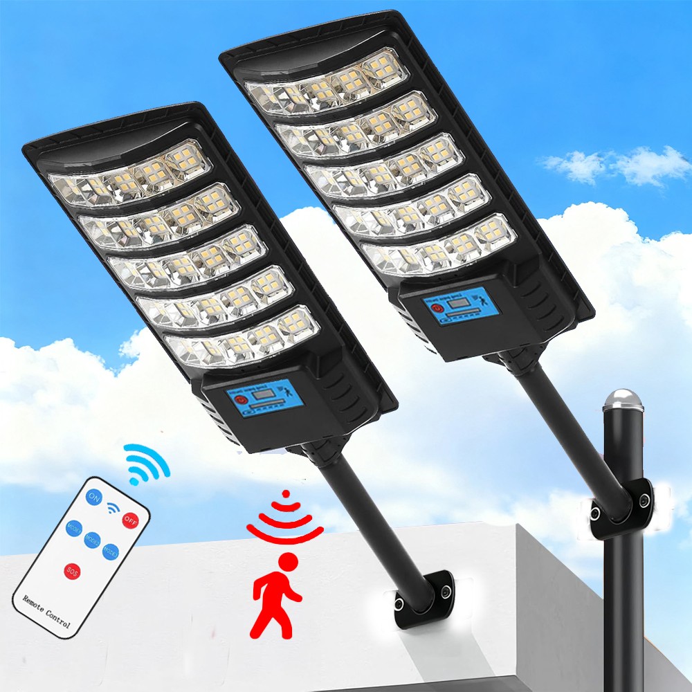 Commercial 1000000LM LED Outdoor Dusk to Dawn Solar Street Light Road Area Lamp