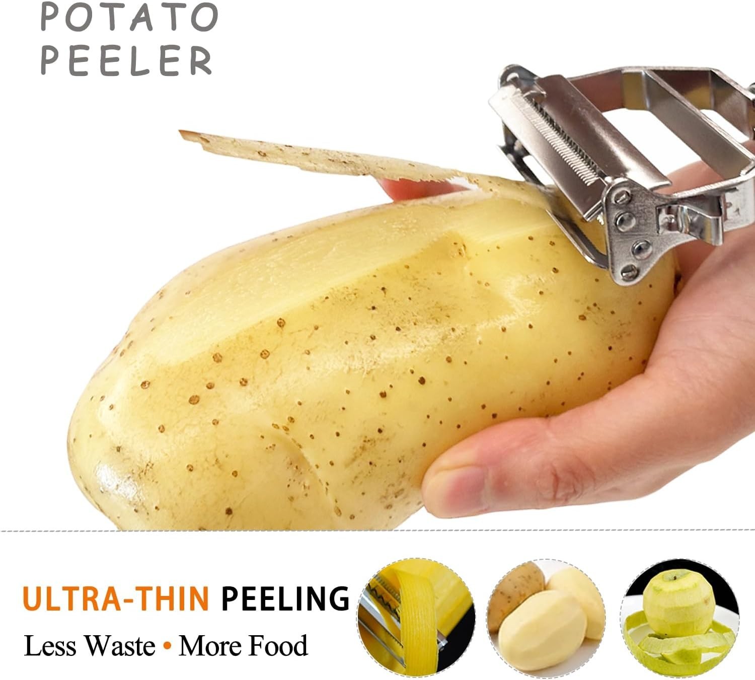 Ultra-Sharp Multi-Functional Julienne Peeler for Effortless Fruit & Veg Prep