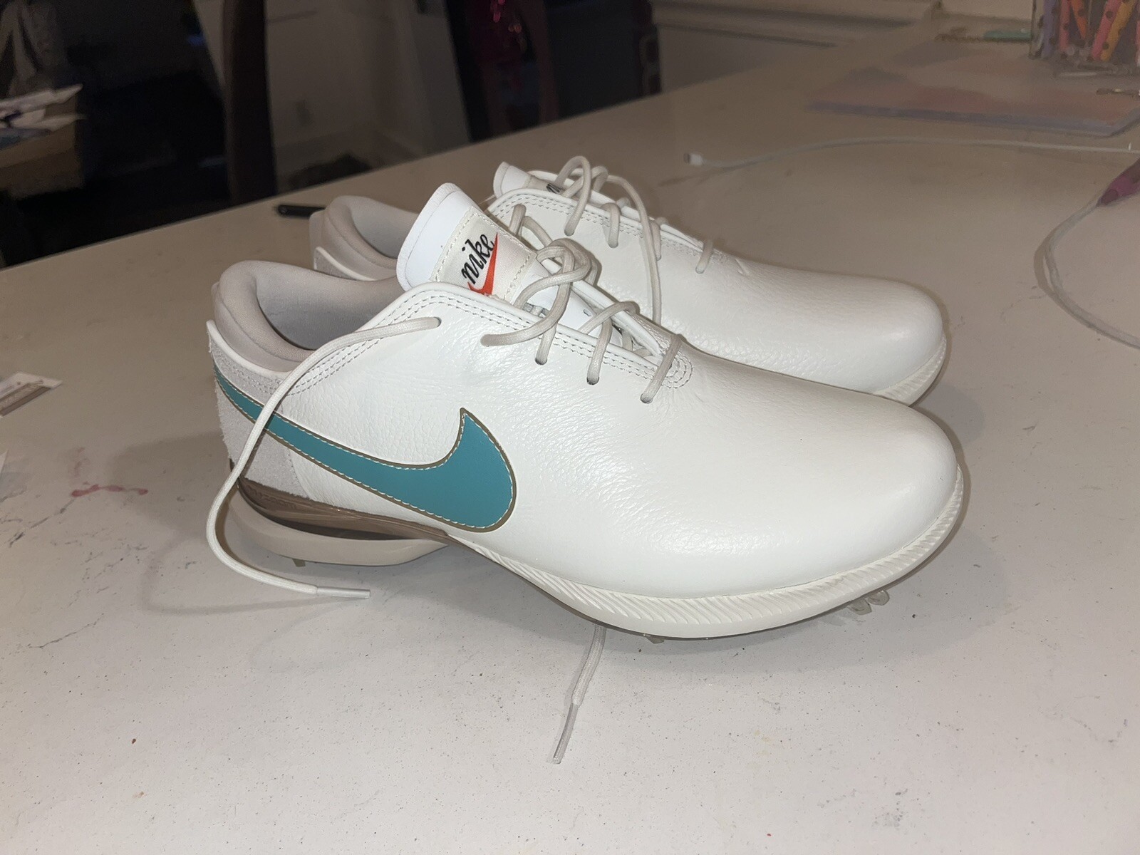 Nike Mens 8 Air Zoom Victory Tour 2 NRG M22 Golf Shoes White Teal DM9930-141