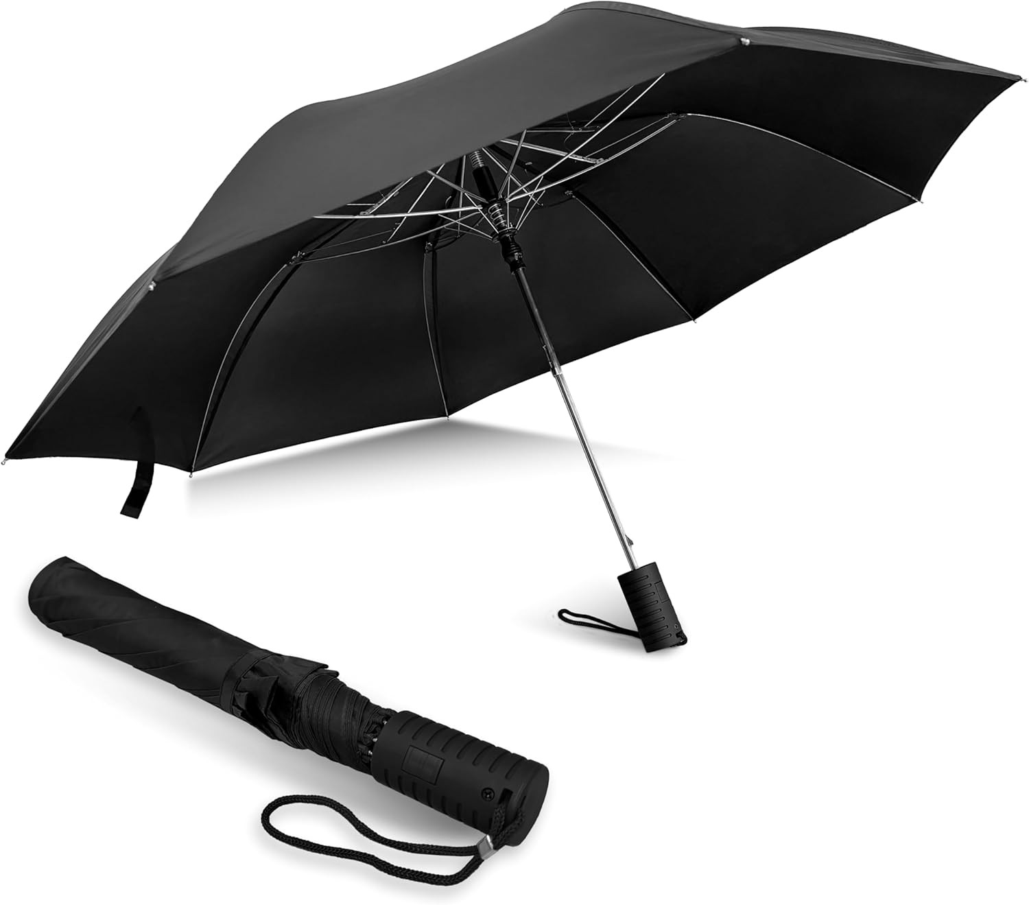 Weather Station Automatic Rain Umbrella, Windproof, Lightweight, and Packable fo