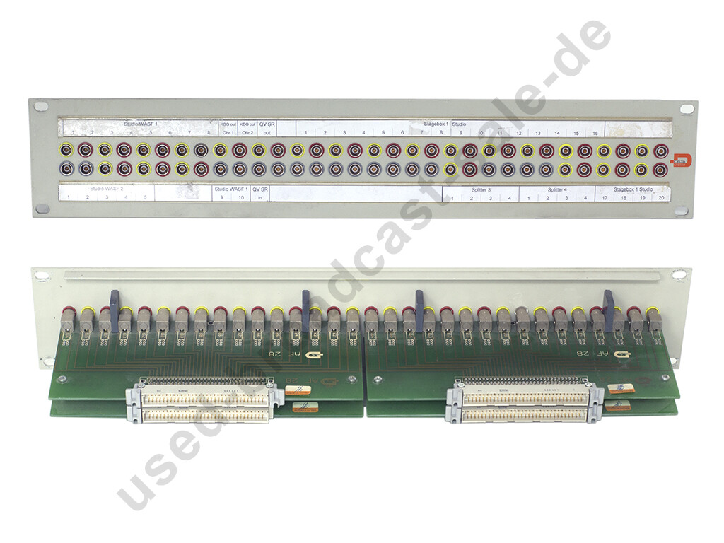 Audio Jack Panel Lemosa System, 2U, 19" Rack Mount with 64 Sockets, #144