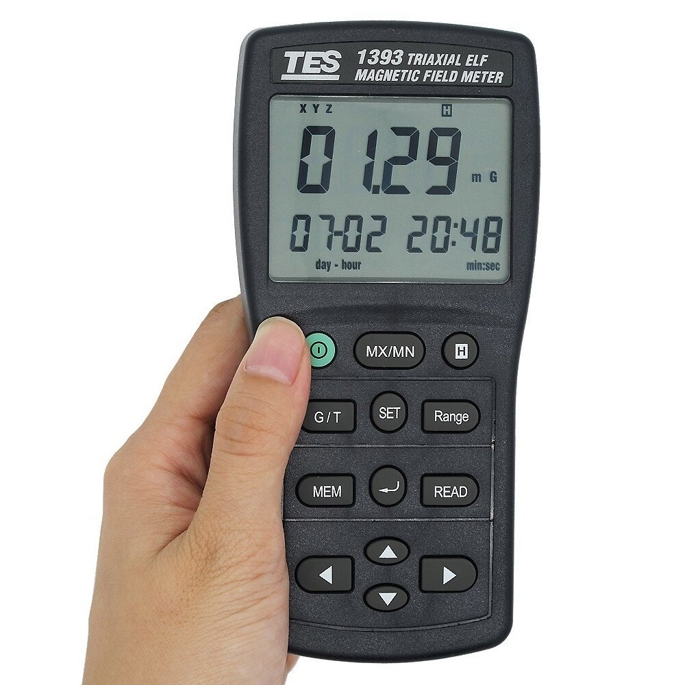 TES-1393 Triaxial ELF EMF Tester Electromagnetic Field Meter Gauss
