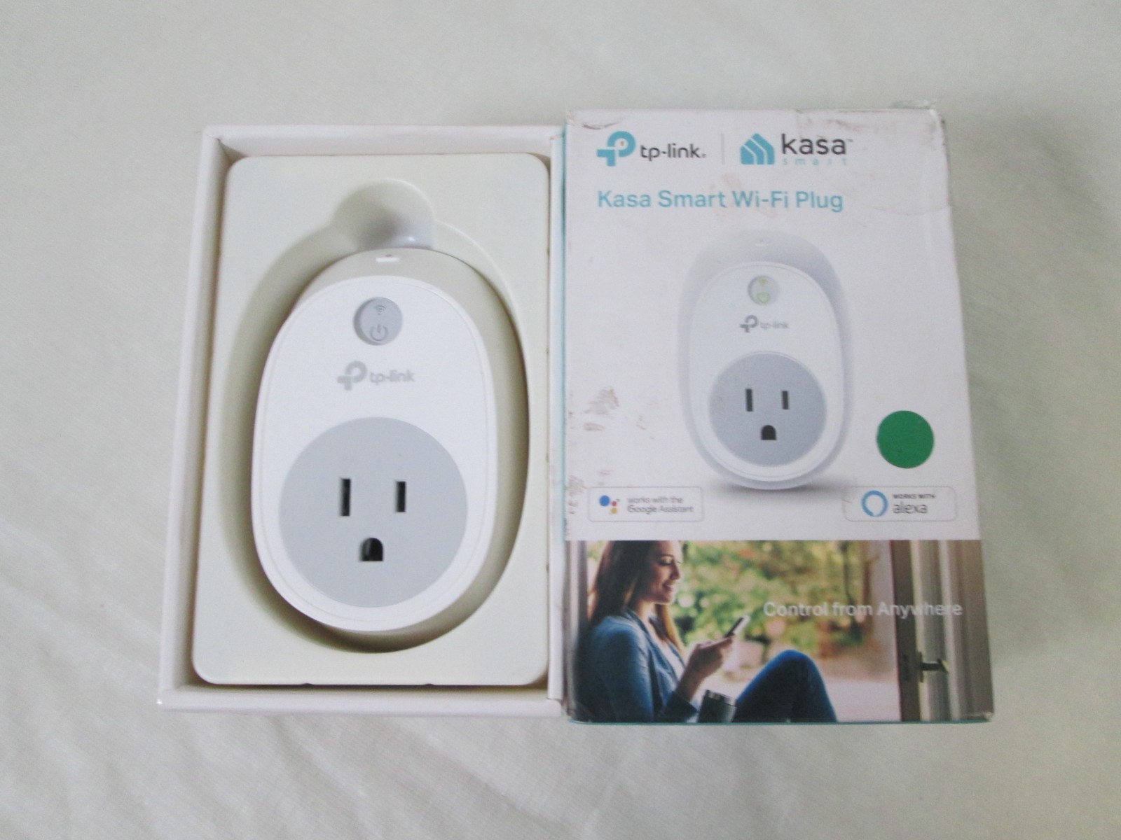 TP Link Kasa Smart Wi-Fi Plug HS100, Alexa & Google Assistant-New Open Box