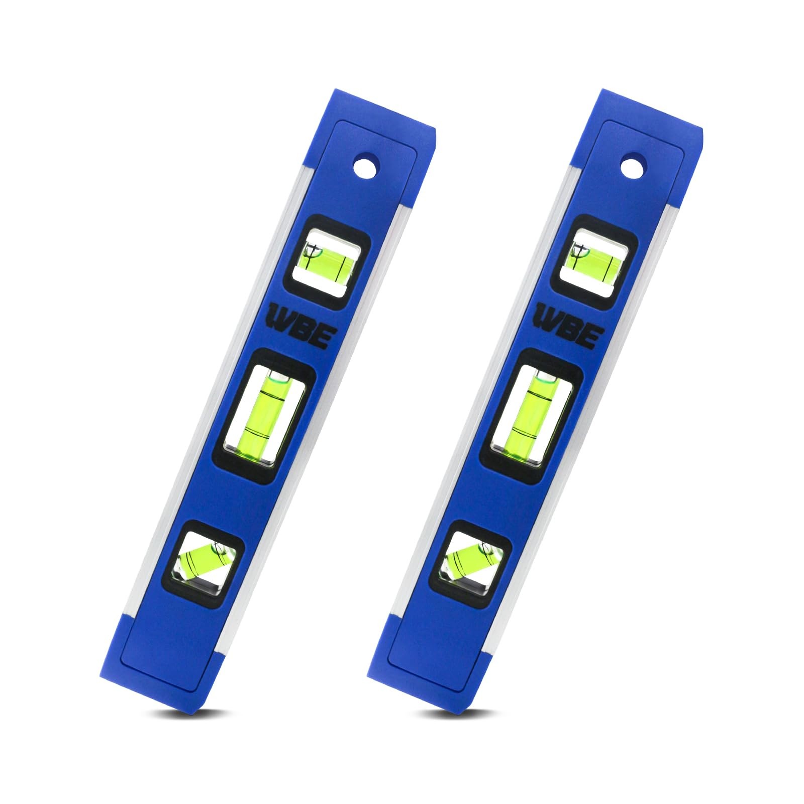 9-Inch Magnetic Torpedo Level,Yellow Aluminum 2 Pack, Blue
