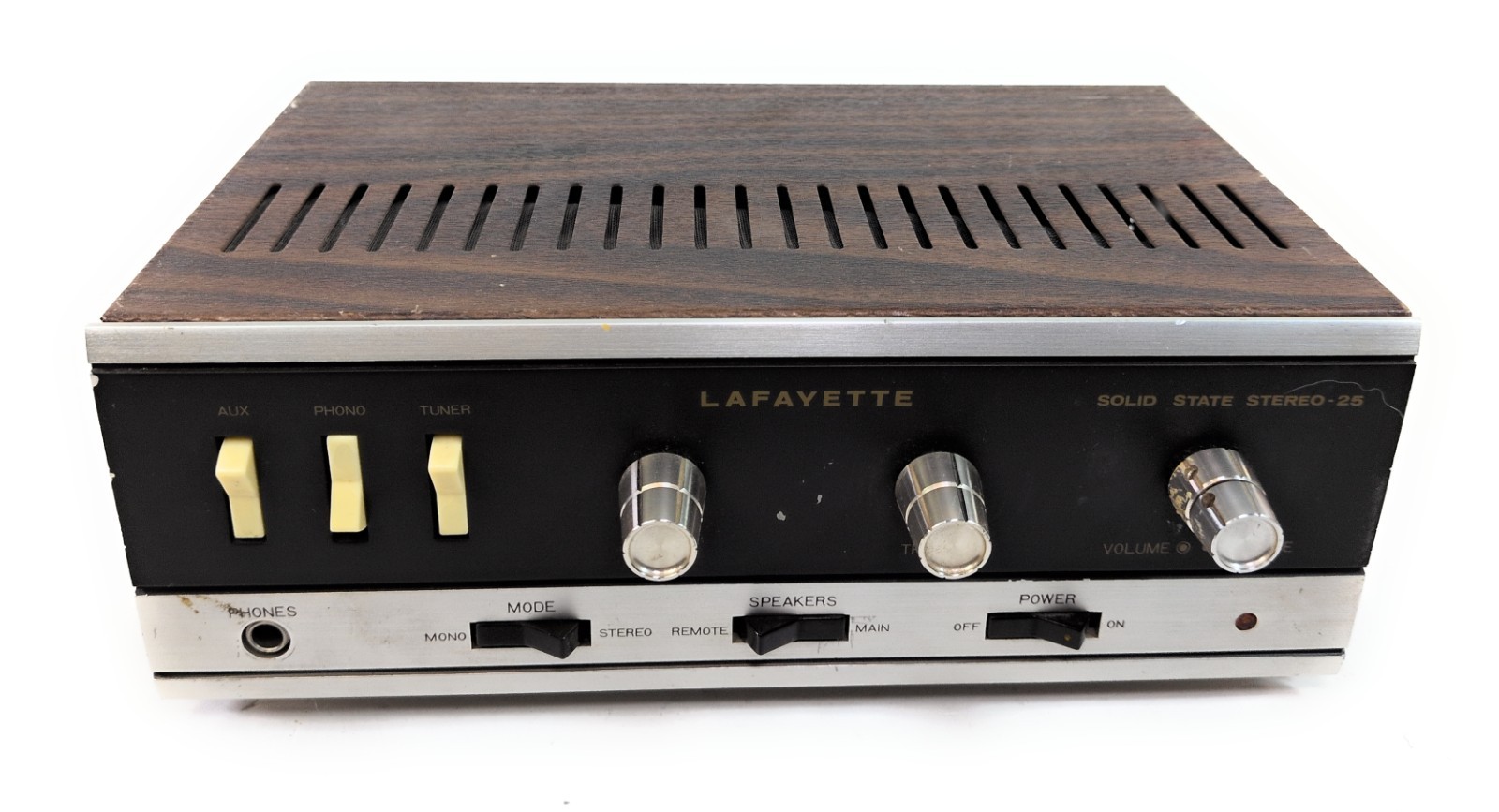 Vintage Lafayette ST-25A Solid State Stereo 25 Amplifier Made in Japan Powers ON