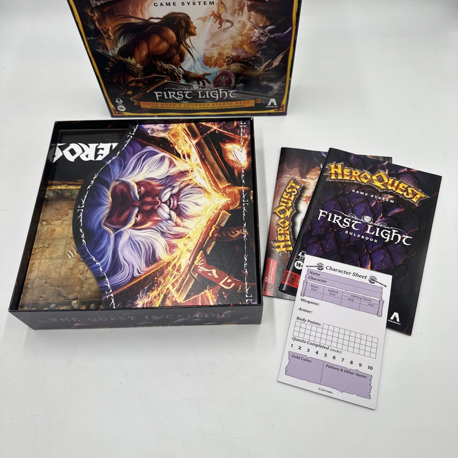 HeroQuest First Light Game System Complete Hasbro Avalon Hill Board Game