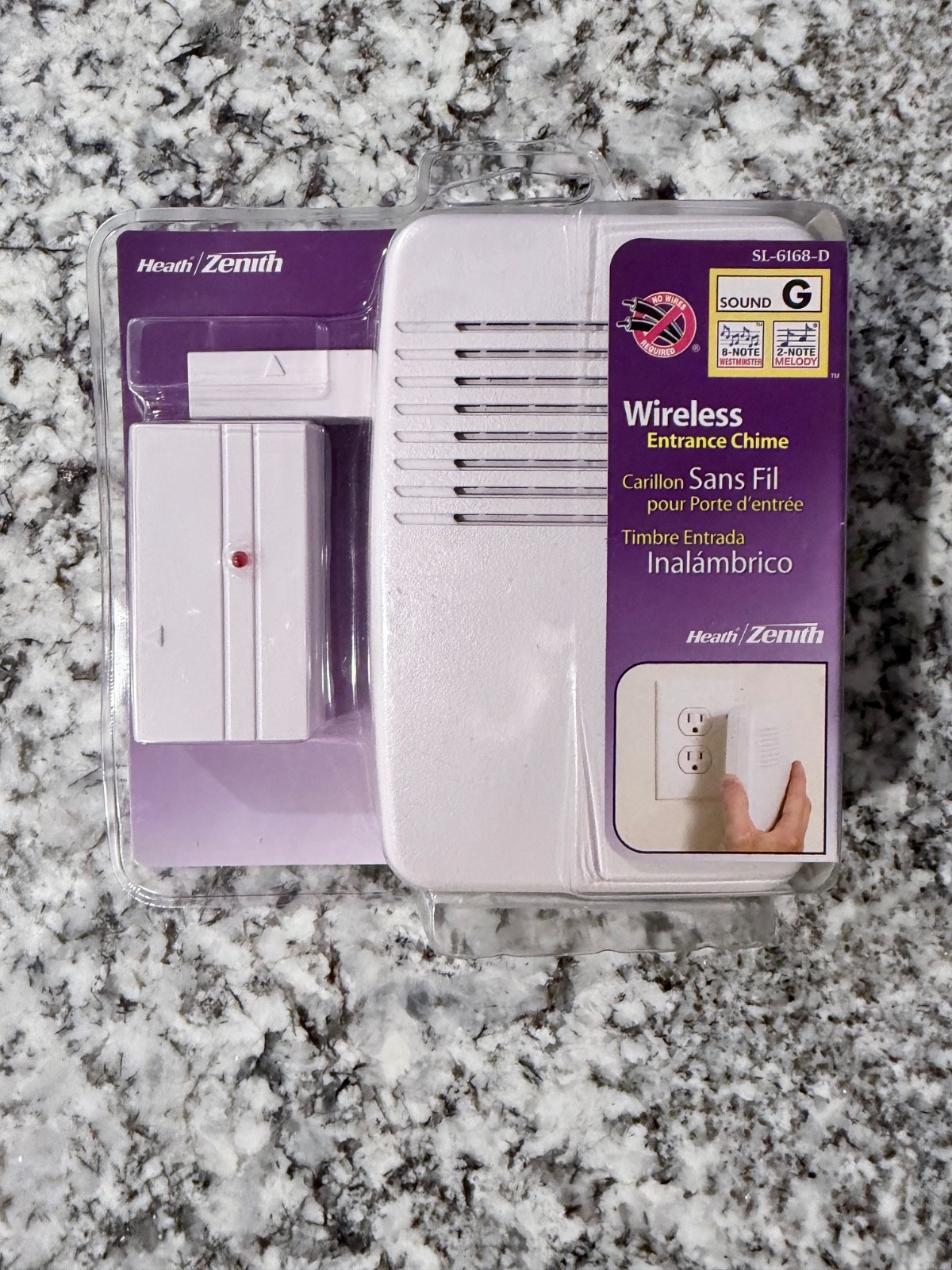 Heath Zenith | SL-6168-D | Wireless Entrance Chime | New, Never Used | White
