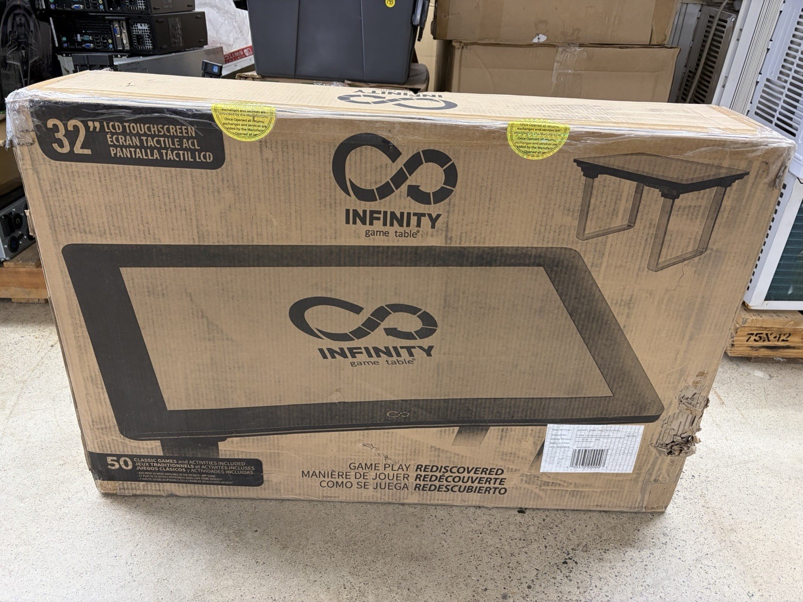 Arcade1up 32 inch Infinity Gaming Table - Gray Brand New Sealed