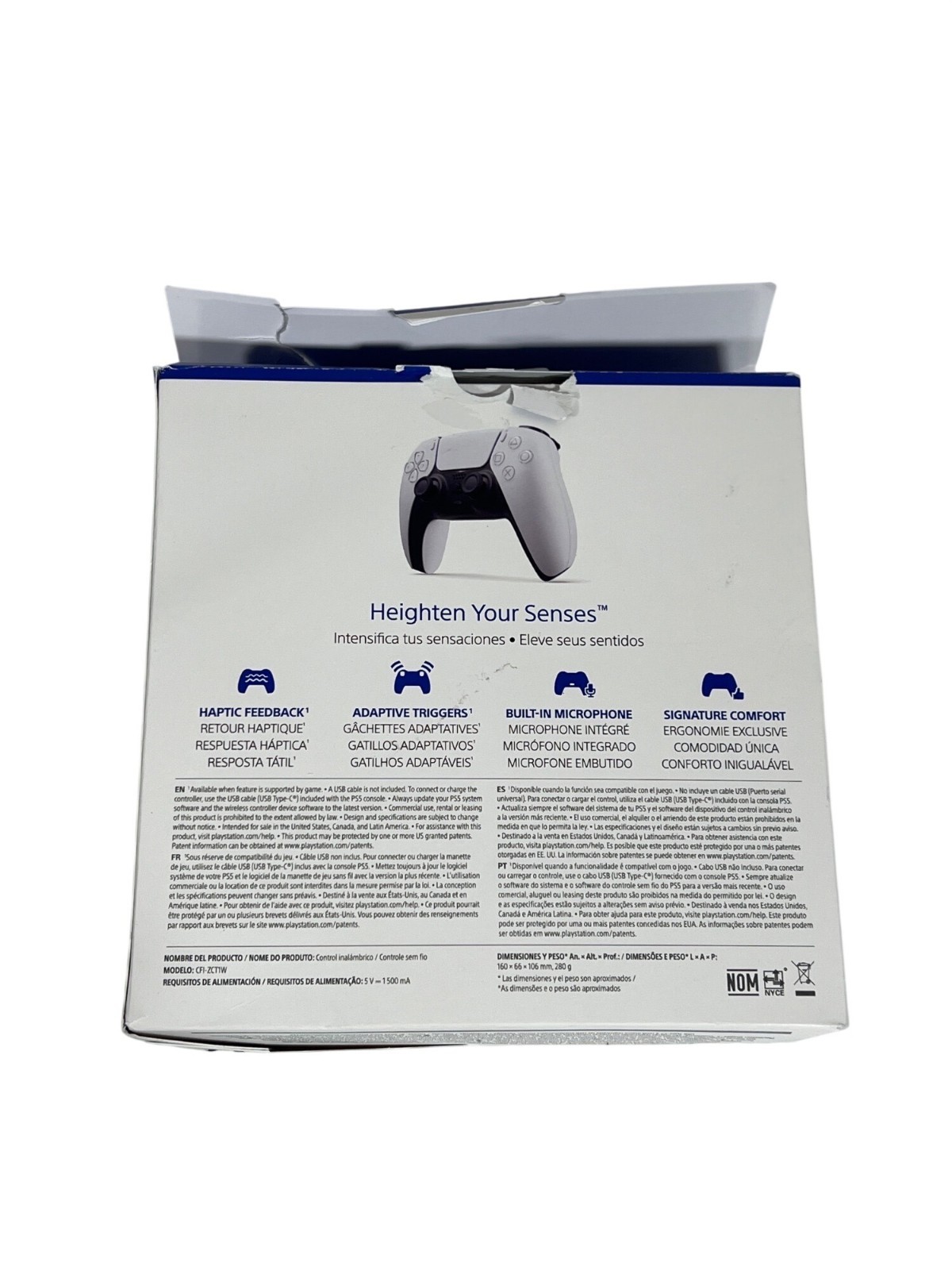 Playstation5 Dualsense Wireless Controller White - New, Open Box
