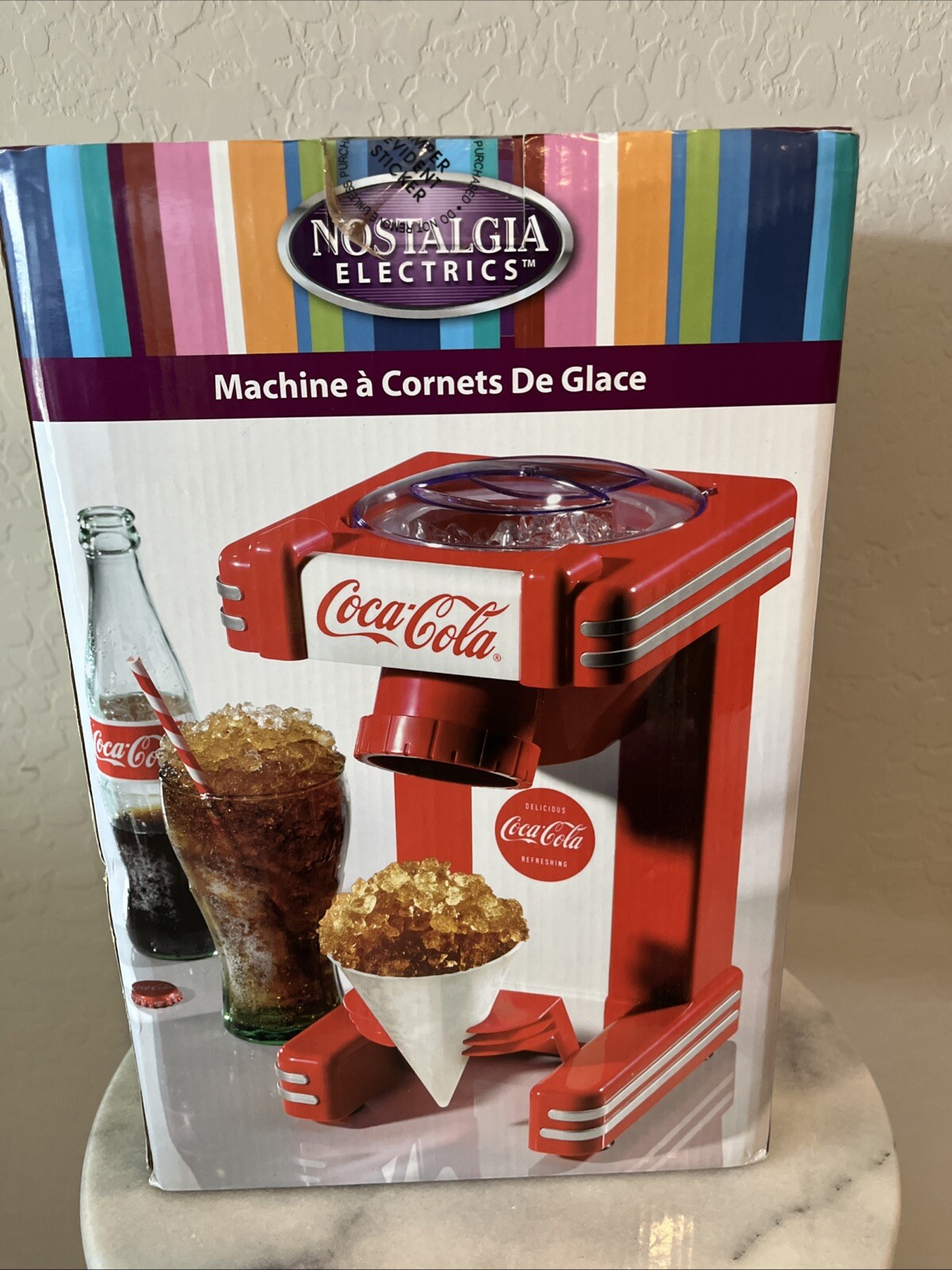 Nostalgia Electronics Snow Cone Maker Coca Cola  New in Box Great Gift Idea