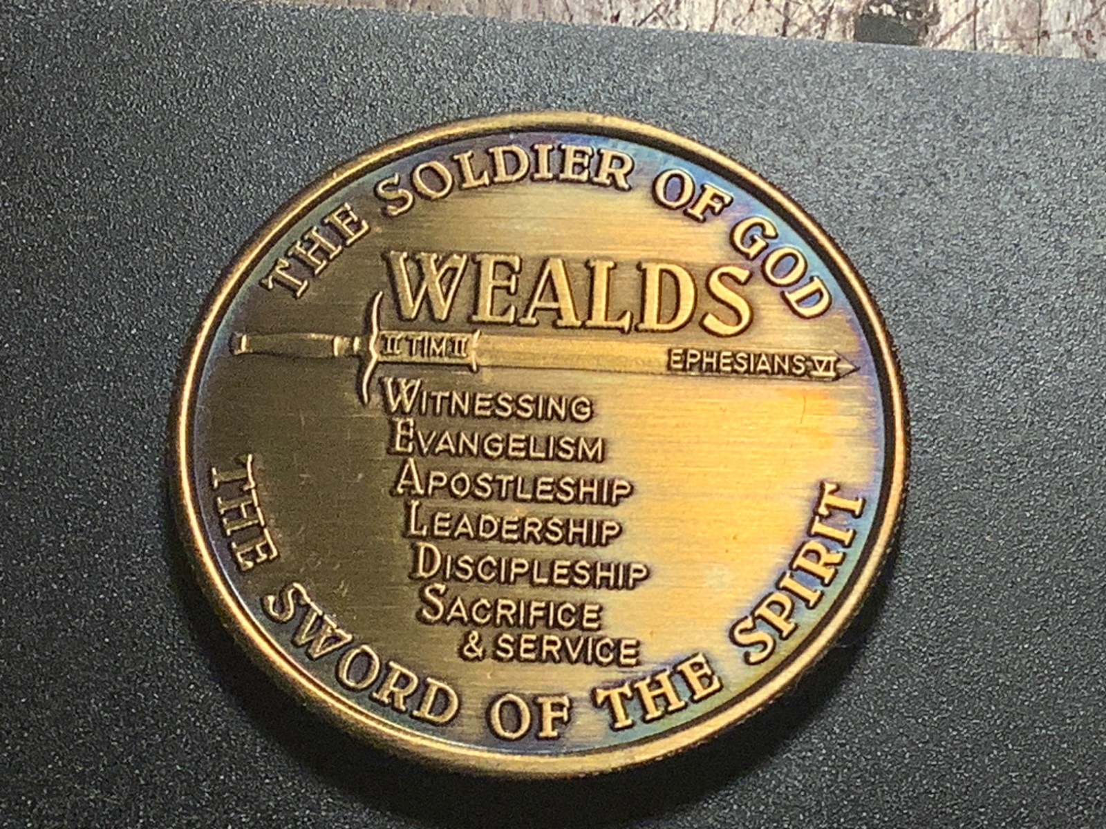 Soldier of God - Sword of the Spirit - Wealds - Challenge Coin