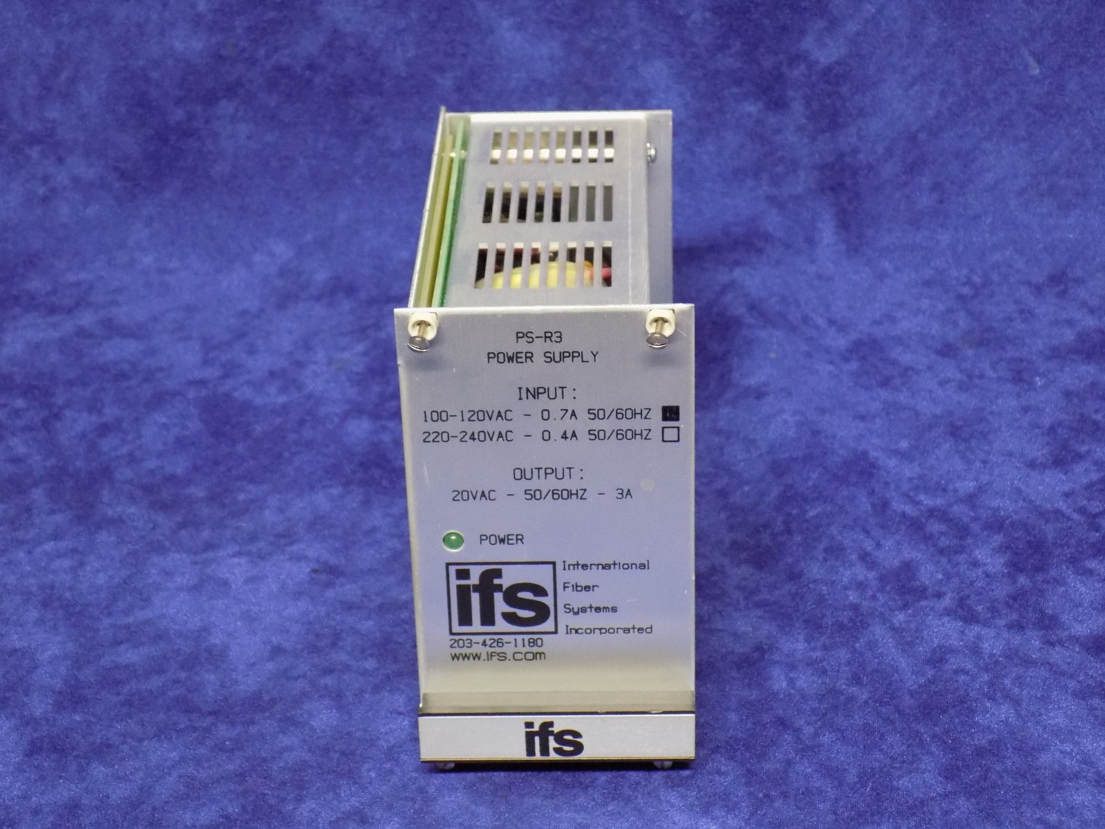 USED WORKING IFS PS-R3 POWER SUPPLY 100-120VAC 0.7A 50/60HZ