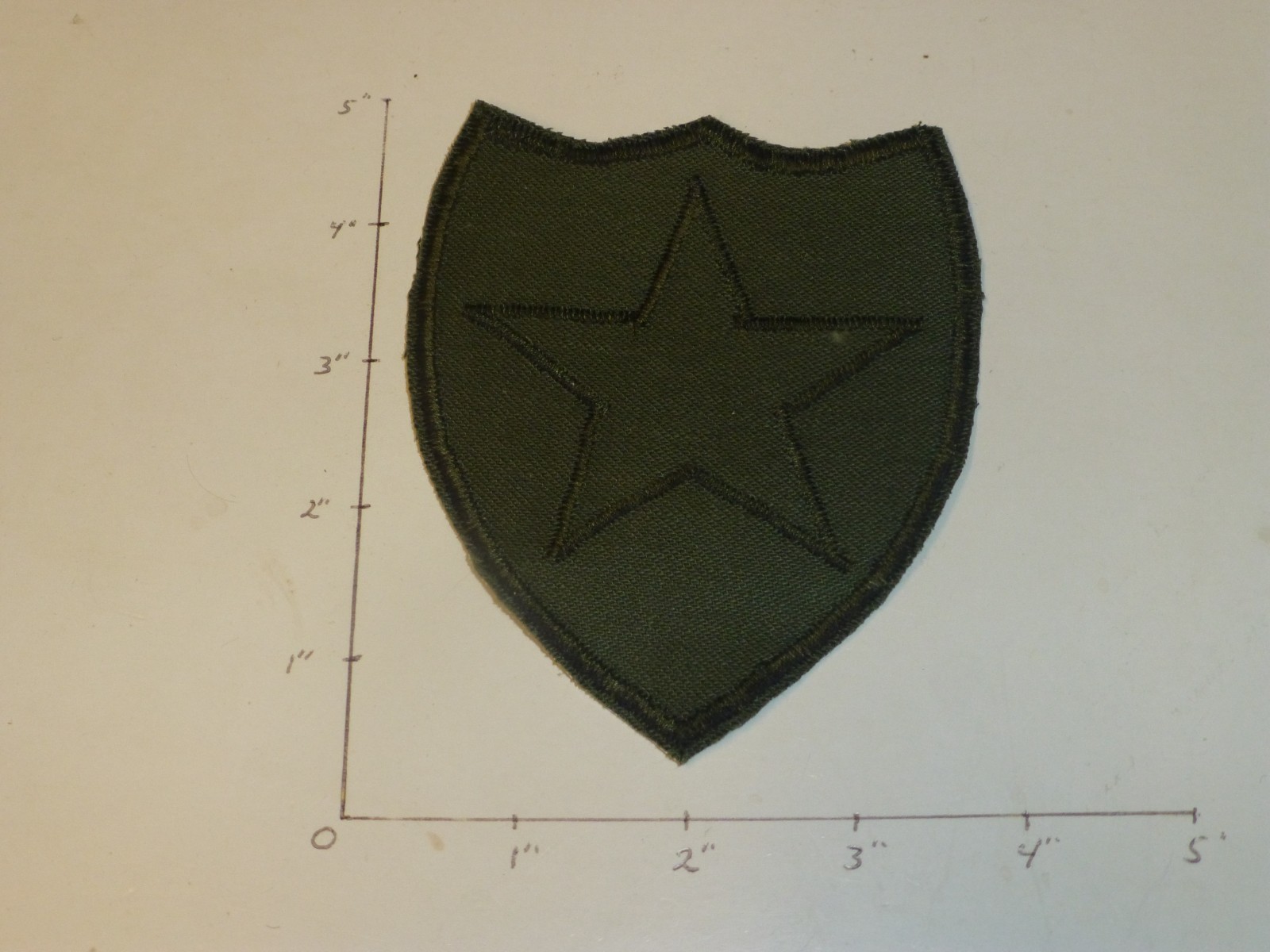 2 Infantry Division hand made in Korea subdued patch brown face