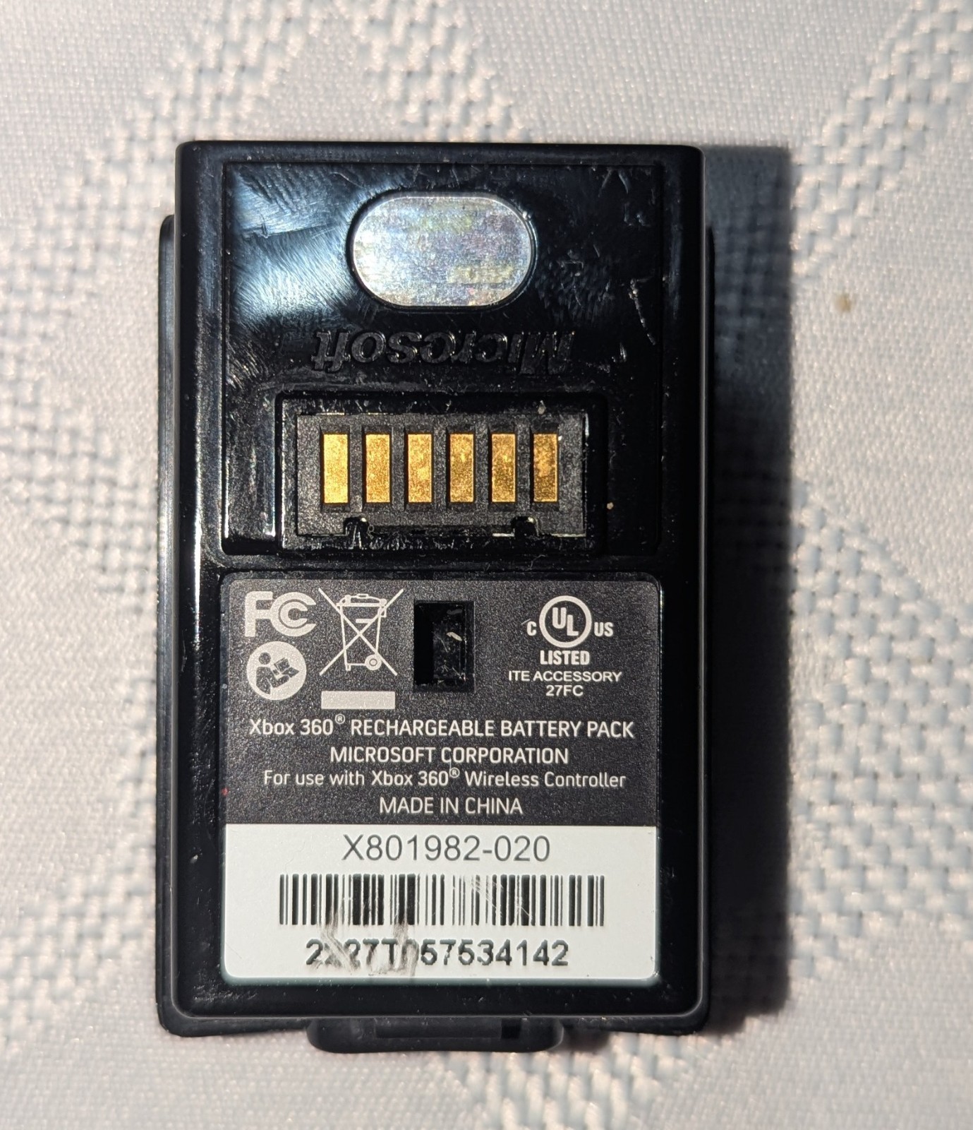 OEM Microsoft Xbox 360 Black Wireless Controller Rechargeable Battery Pack