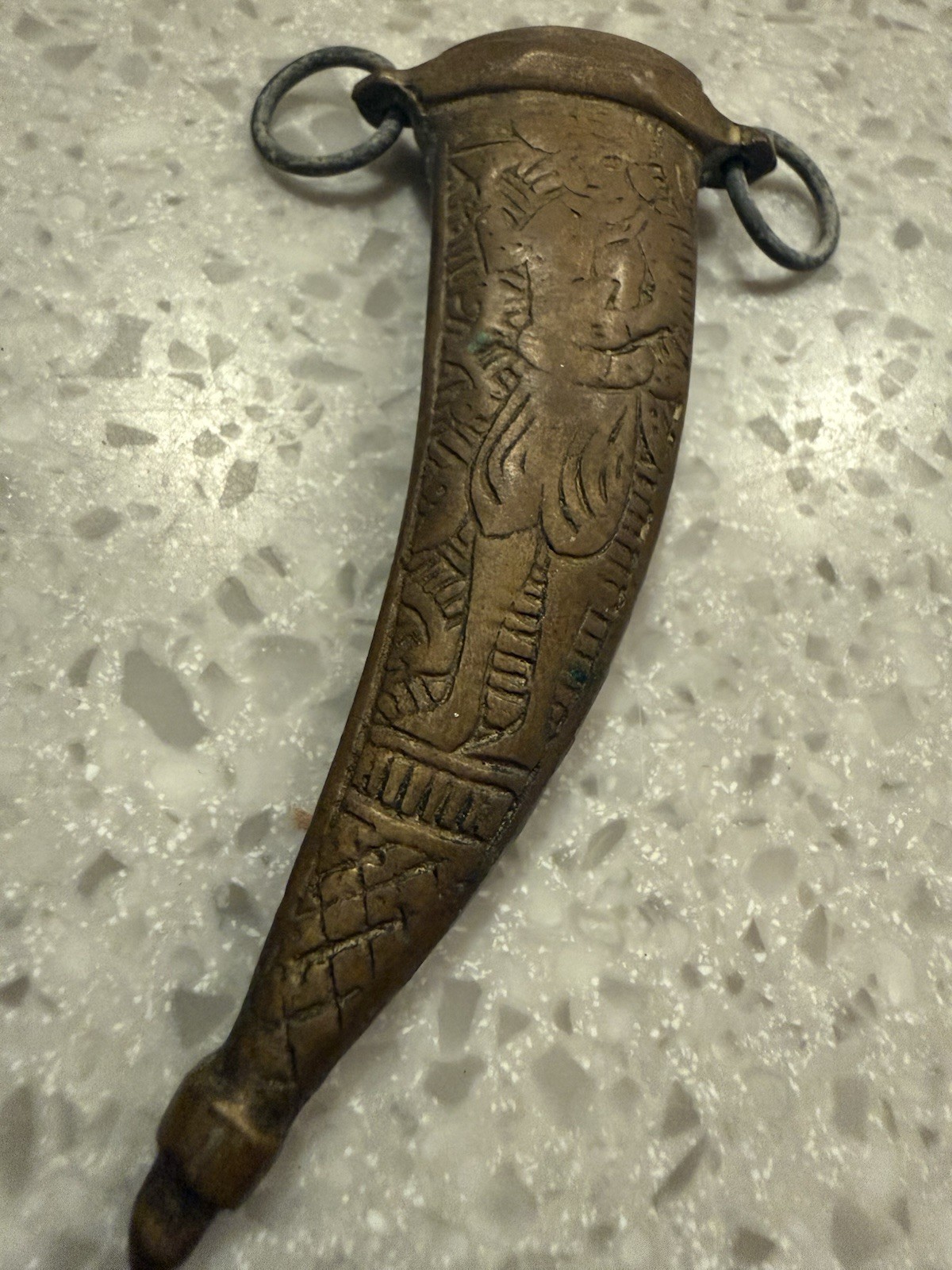 vintage middle eastern dagger w/ sheath old knife