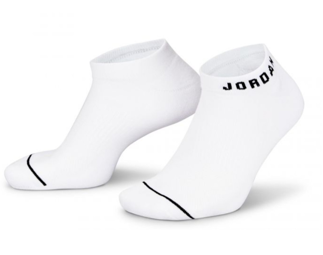 Nike Men's Air Jordan Everyday No-Show Socks 3-Pairs White DX9656-100 j