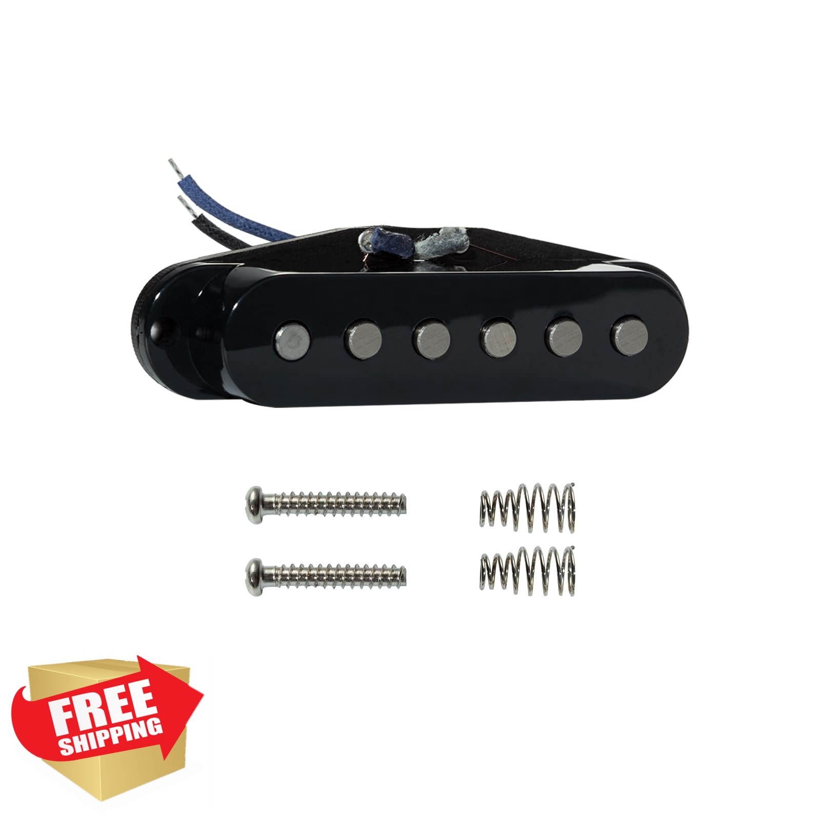 Phrilam Pro ST-60S Strat Middle Pickup Alnico 5 Single Coil 6.1K Black