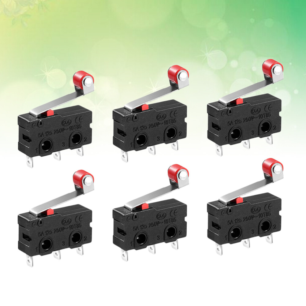 12PCS Micro Switch 250V 5A Micro Switch Roller Lever for Electronics Experiments