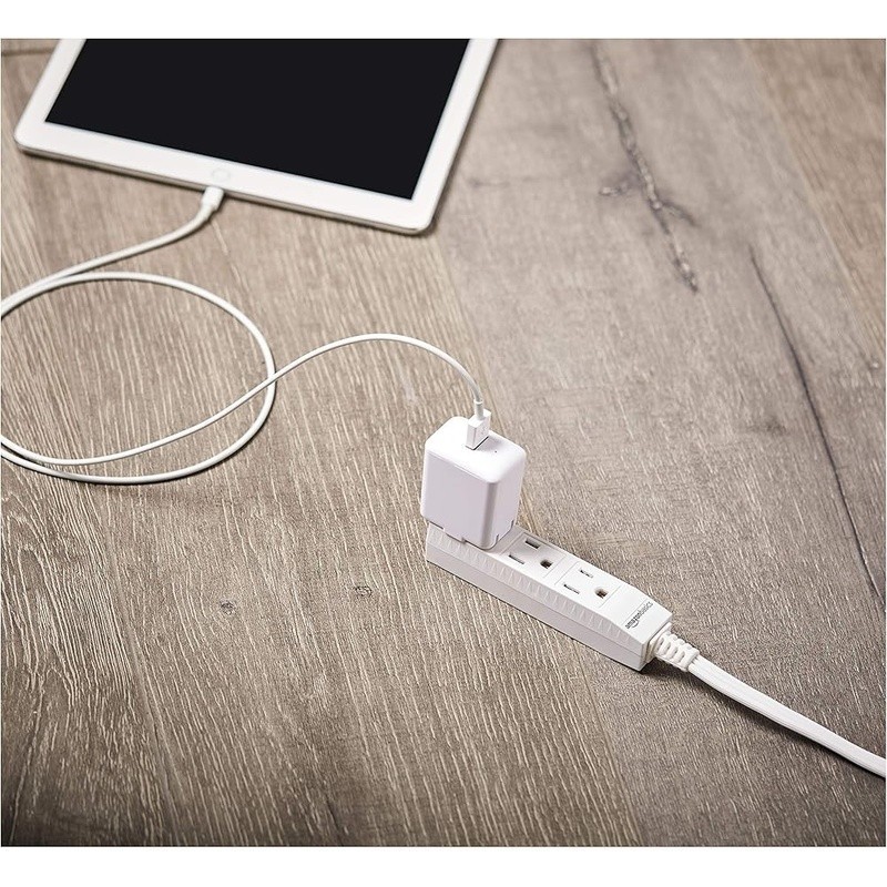 6ft Indoor Extension Cord Power Strip 2-Pack 3 Outlet Flat Plug Electronics New