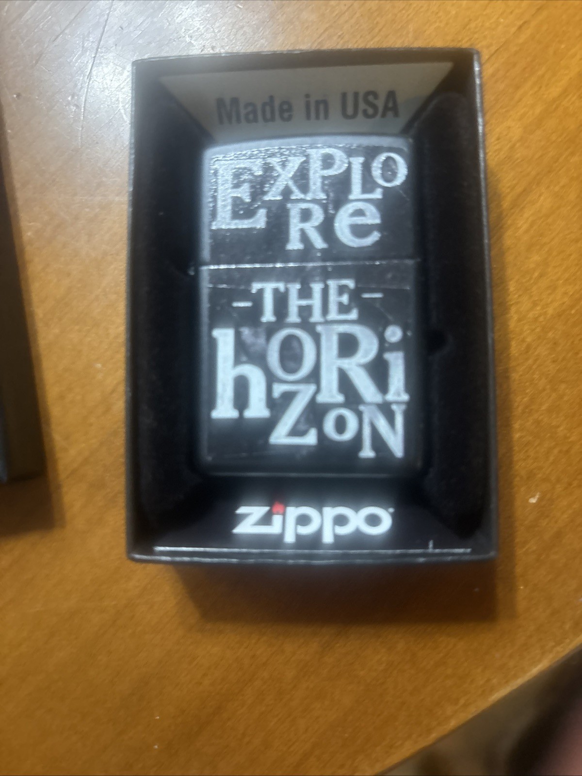 NIB Zippo Lighter 218 "Explore the Horizon"