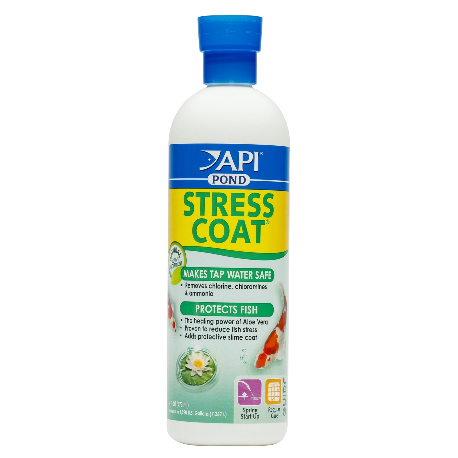 API Pond Stress Coat Water Conditioner 16 Ounce Fish Safe Aloe Vera Treatment