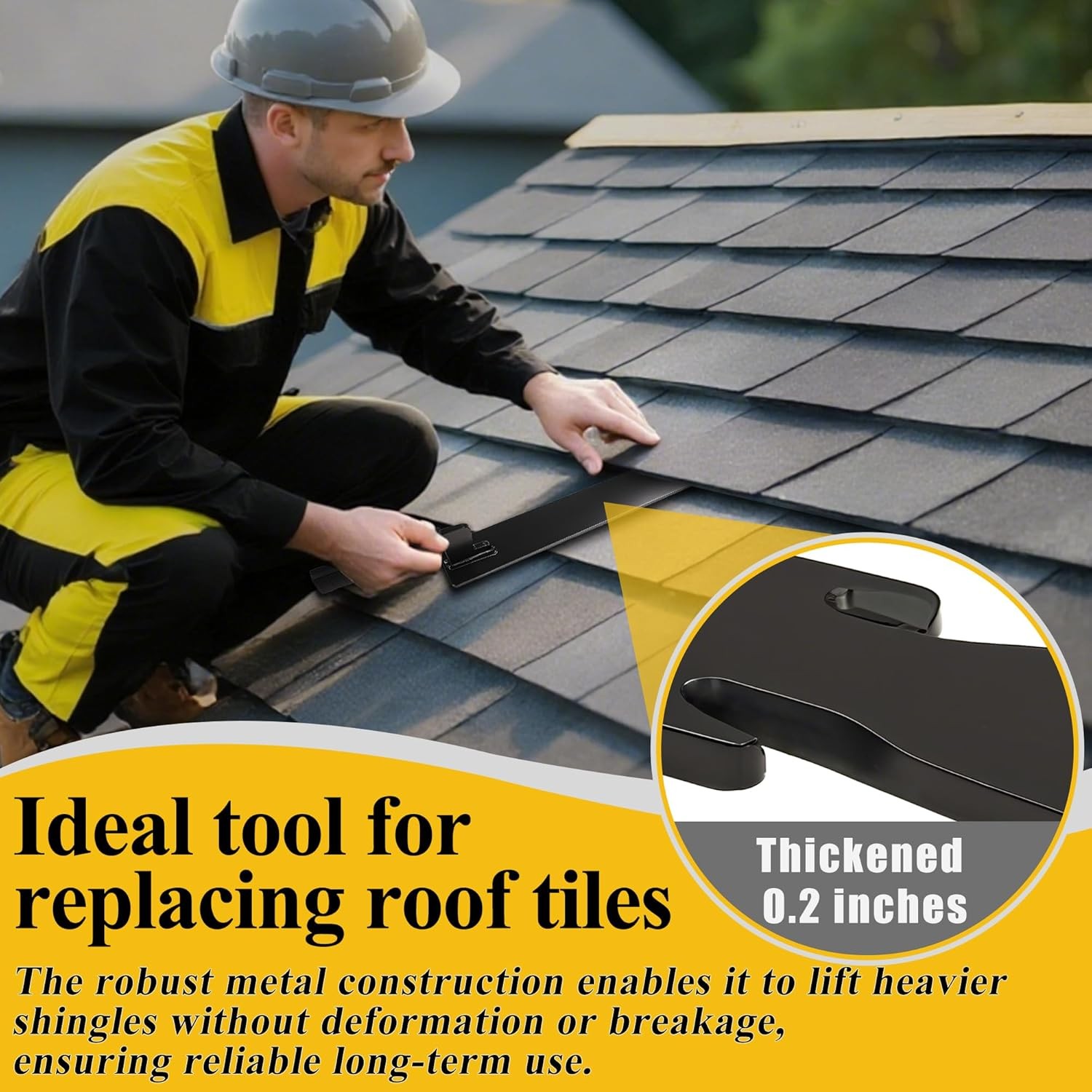 17" Slater Ripper Shingle Ripper Roofing Tool with Claw Nail Puller End