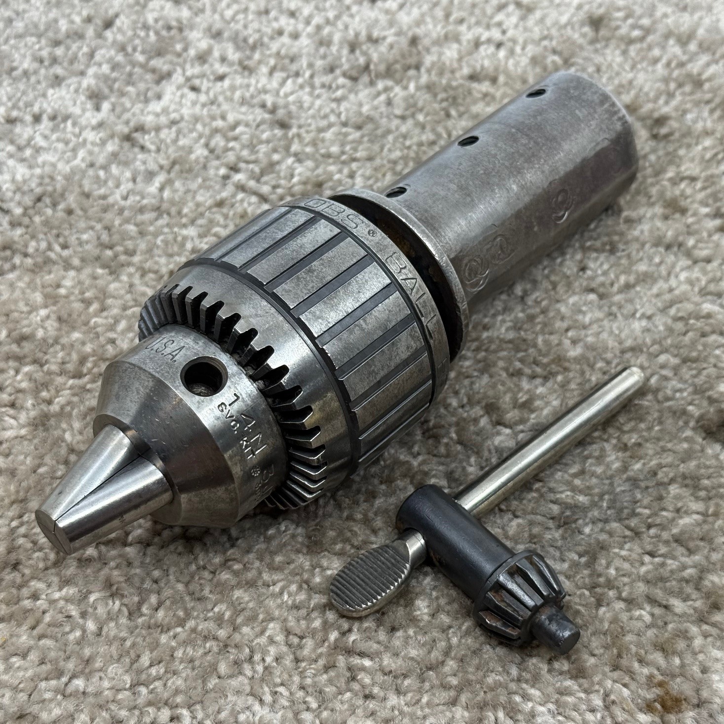 JACOBS 14N SUPER CHUCK DRILL CHUCK - 1/2" shank + 1-1/2" bushing