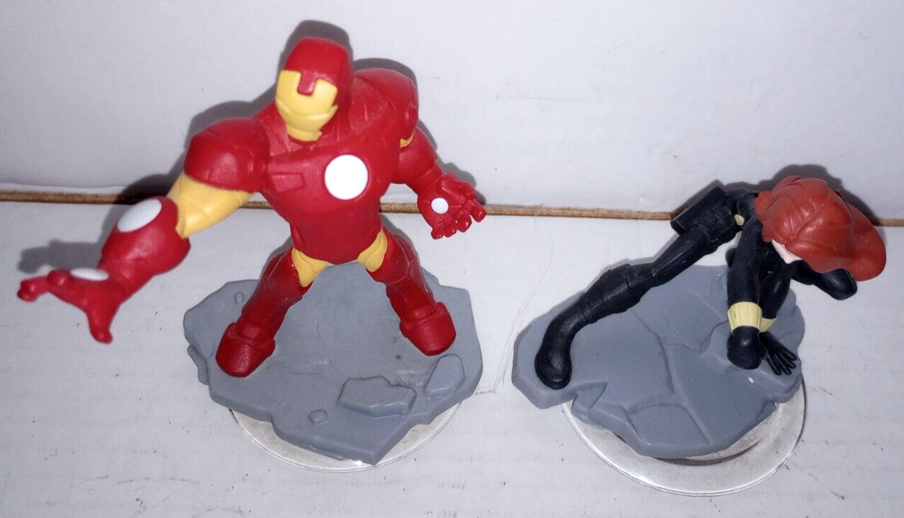 Iron Man & Black Widow - Disney Infinity 2.0 Marvel Figures - Good Condition