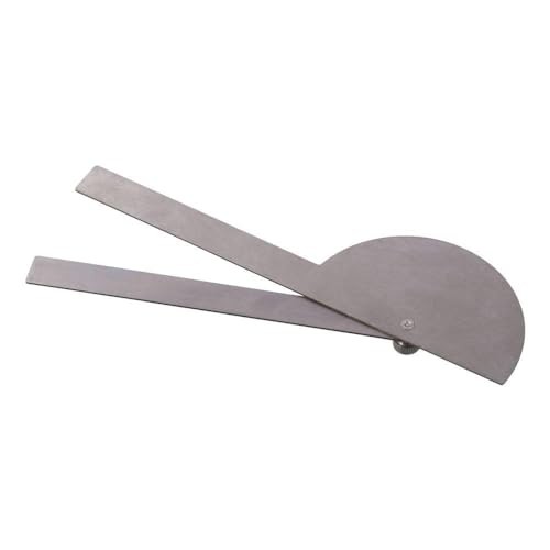 Stainless Steel 0-180° Two-Arm Protractor with Ruler