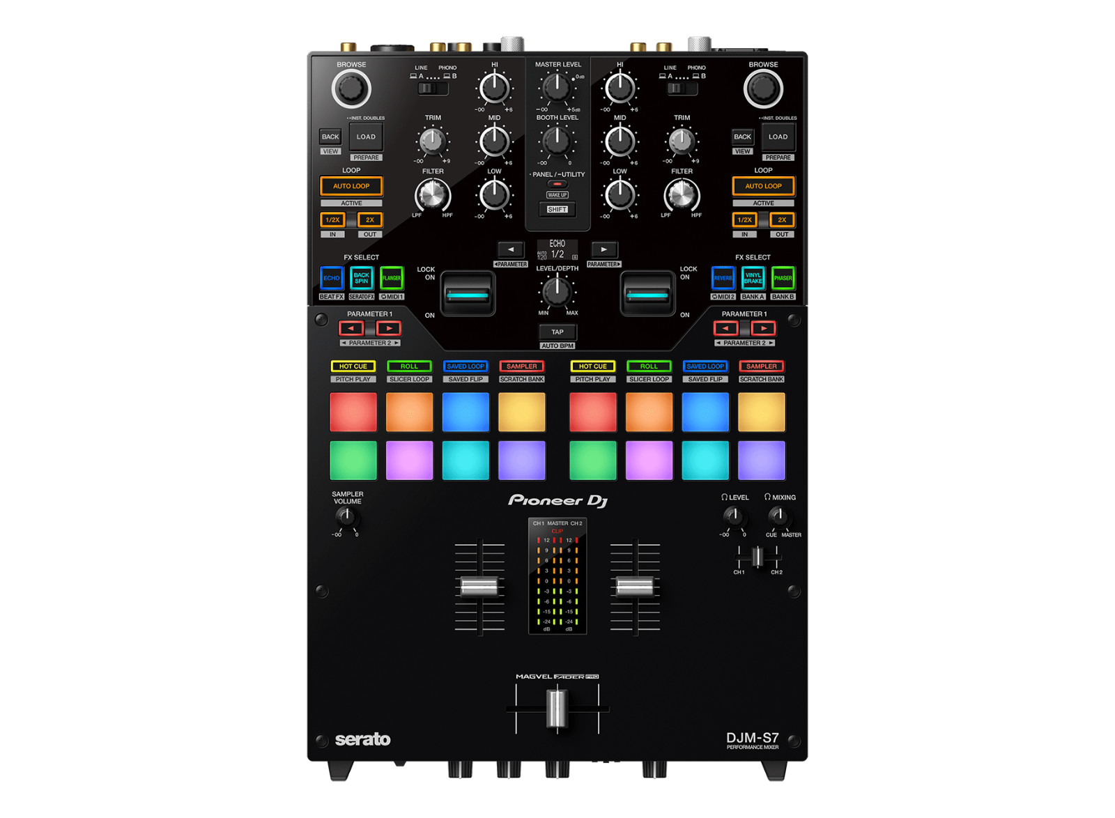 Pioneer DJ  DJM-S7 Scratch Style 2ch Professional DJ Mixer w/Tracking New