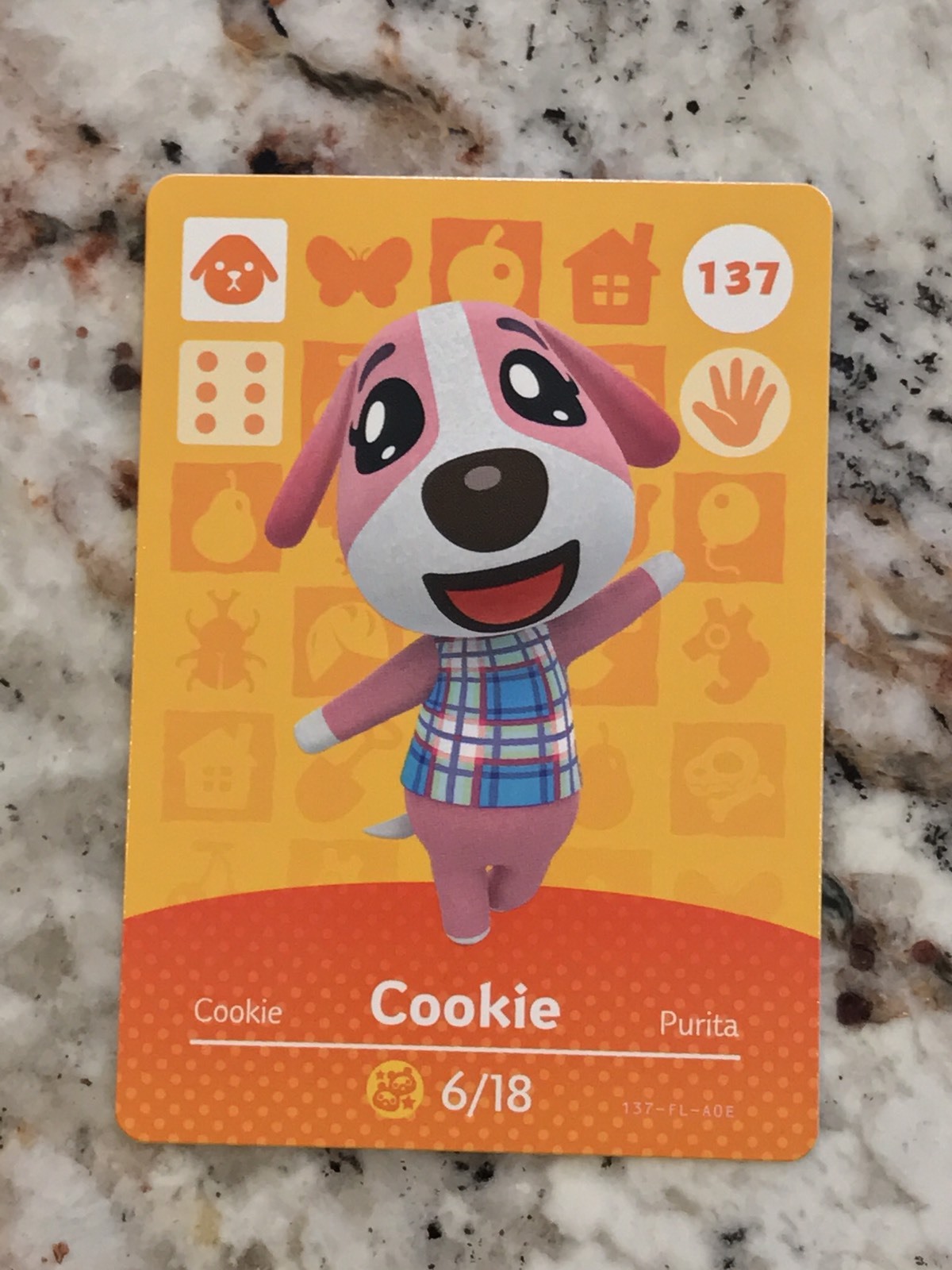 COOKIE #137 Animal Crossing Amiibo Authentic Nintendo Mint Card From Series 2