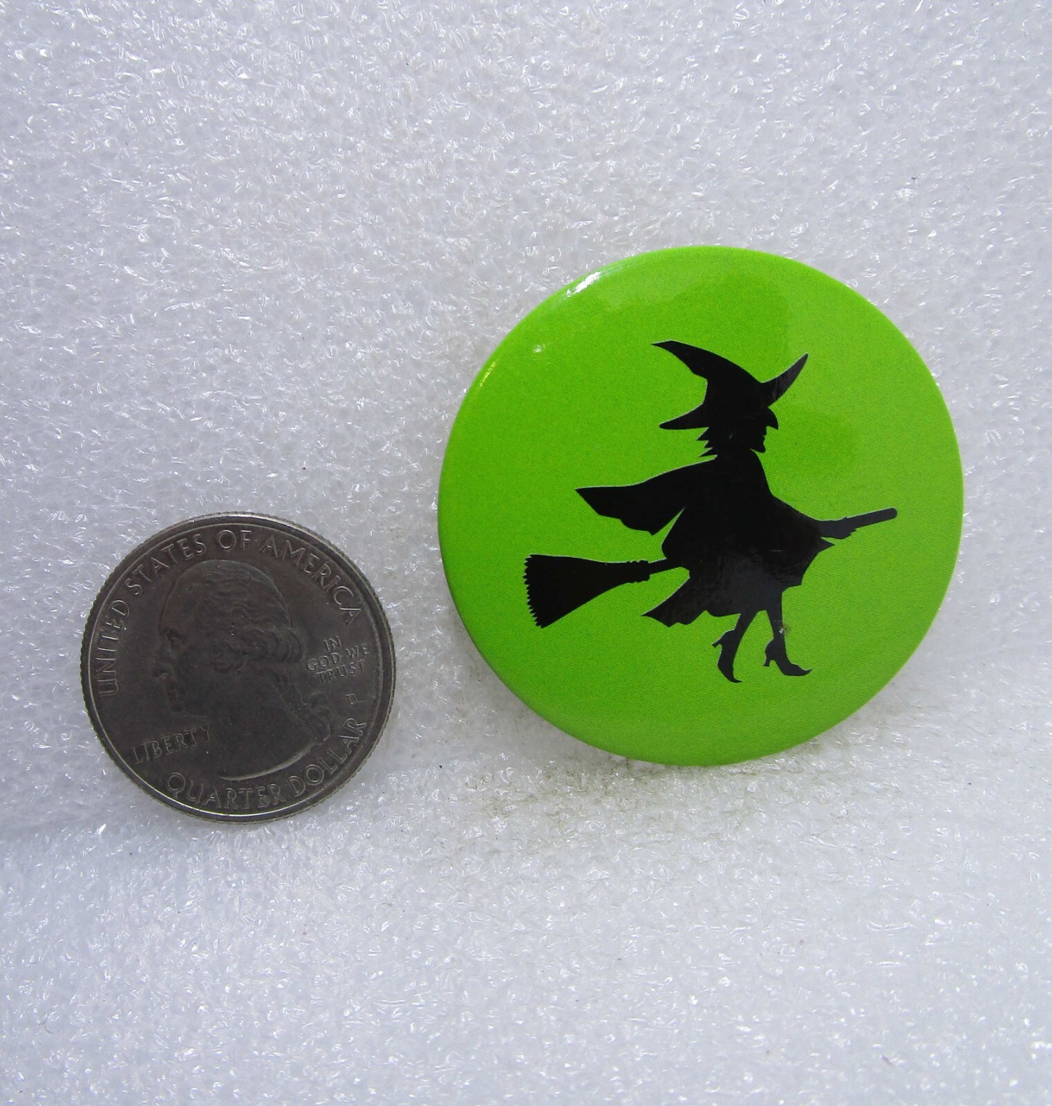 Halloween Witch Button Pin